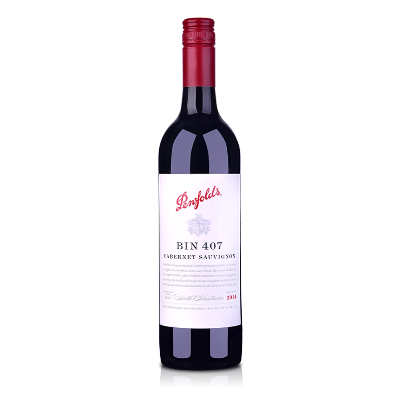 澳洲红酒澳大利亚奔富BIN407干红葡萄酒750ml