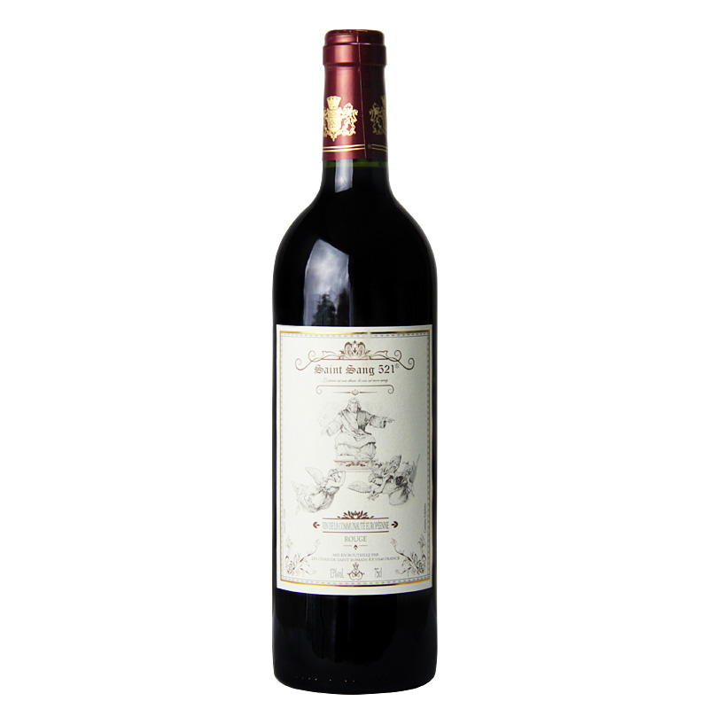 法国圣桑521干红葡萄酒750ml