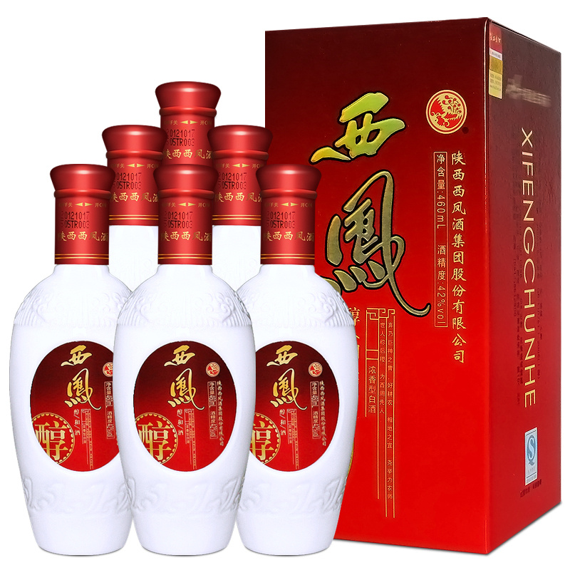 【老酒特卖】42°西凤醇和酒460ml(6瓶装) (2012-2013年)