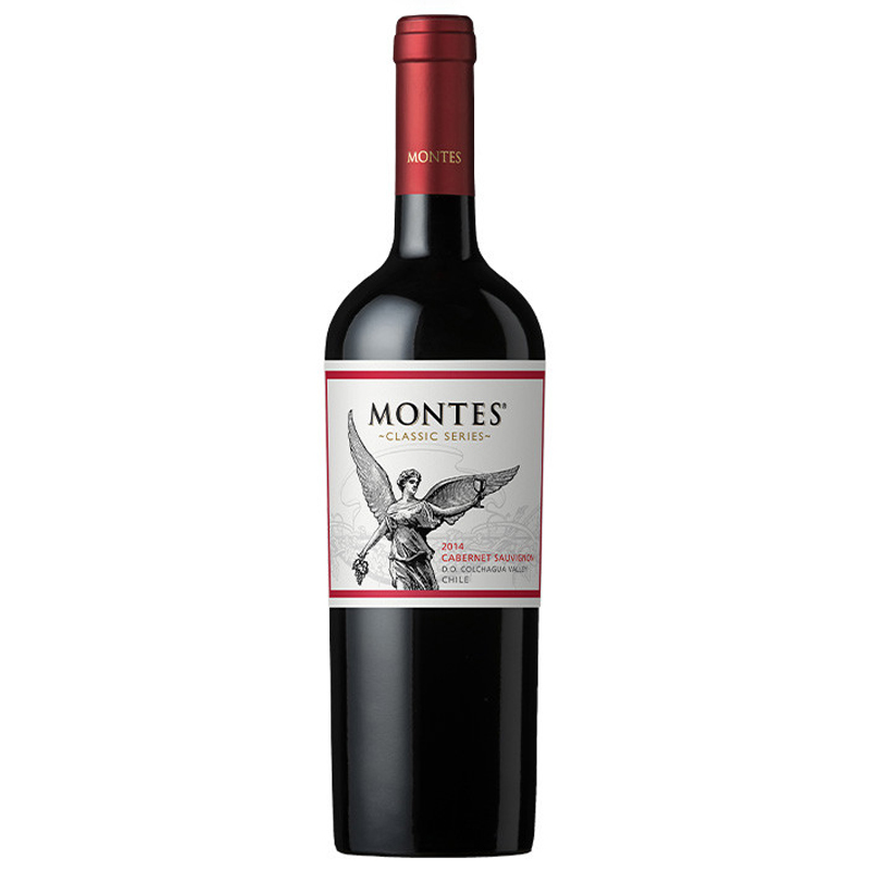 智利进口蒙特斯经典赤霞珠干红葡萄酒750ml单支装