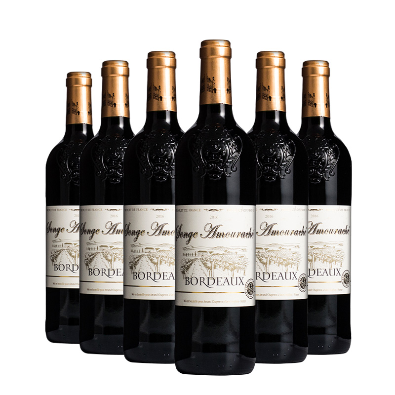 法国红酒原瓶进口爱思堡波尔多红葡萄酒750ml*6瓶整箱装