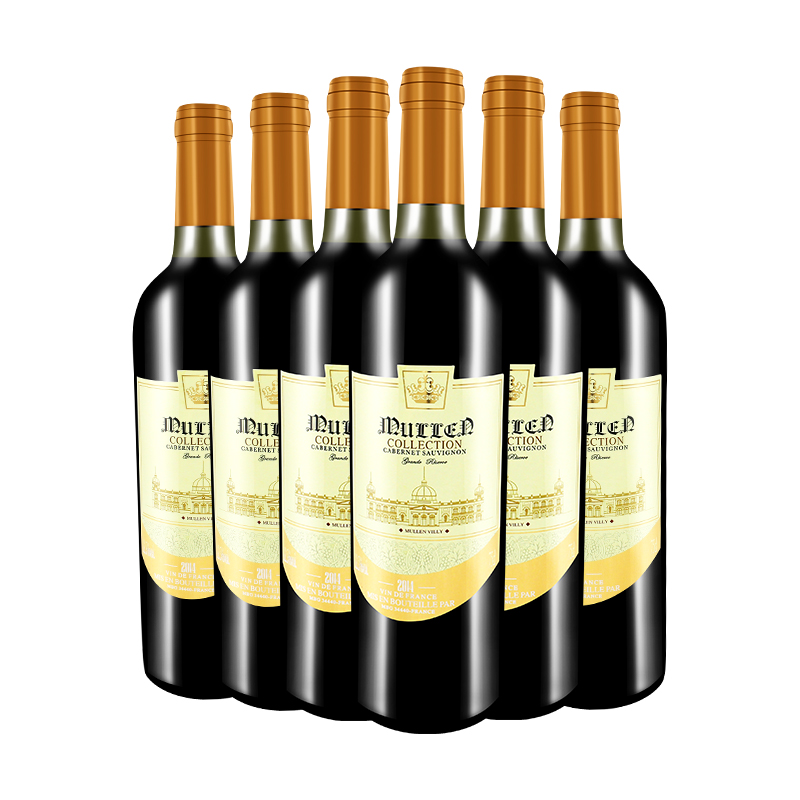 法国原瓶进口红酒慕伦城堡干红葡萄酒750ml*6瓶整箱装