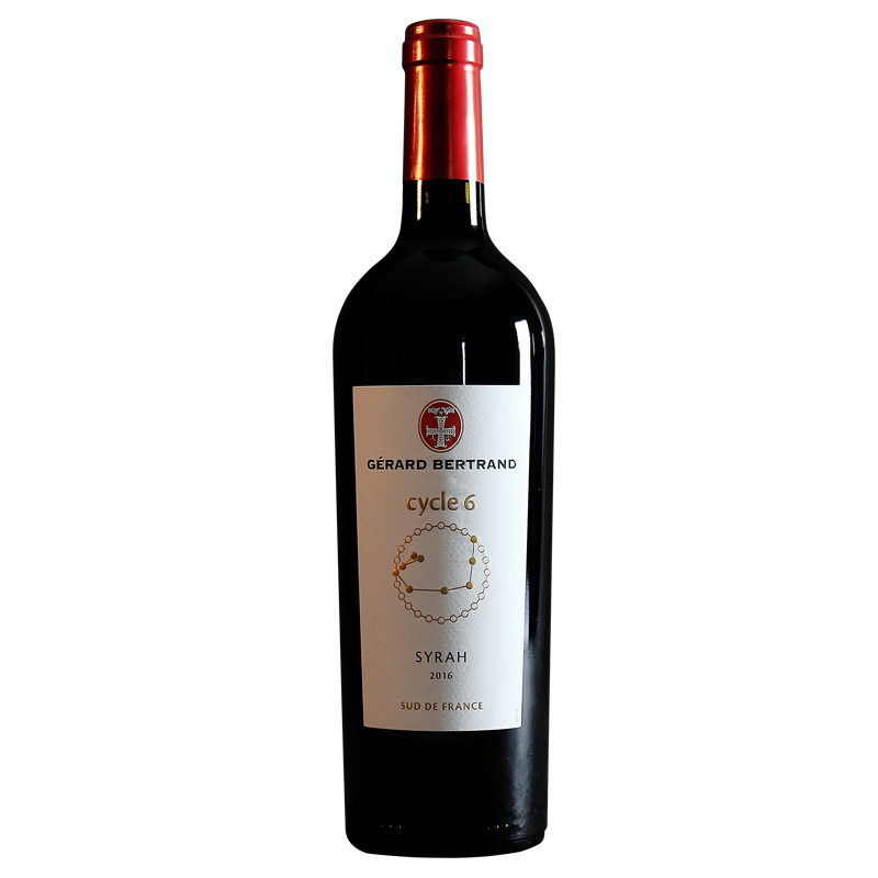 法国红酒（原瓶进口）红酒橡木桶吉哈伯通星座6 西拉干红朗格多克葡萄酒单支750ml
