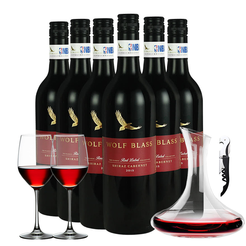 澳洲原瓶进口红酒13.5% 纷赋红牌设拉子赤霞珠红葡萄酒整箱750mlx6