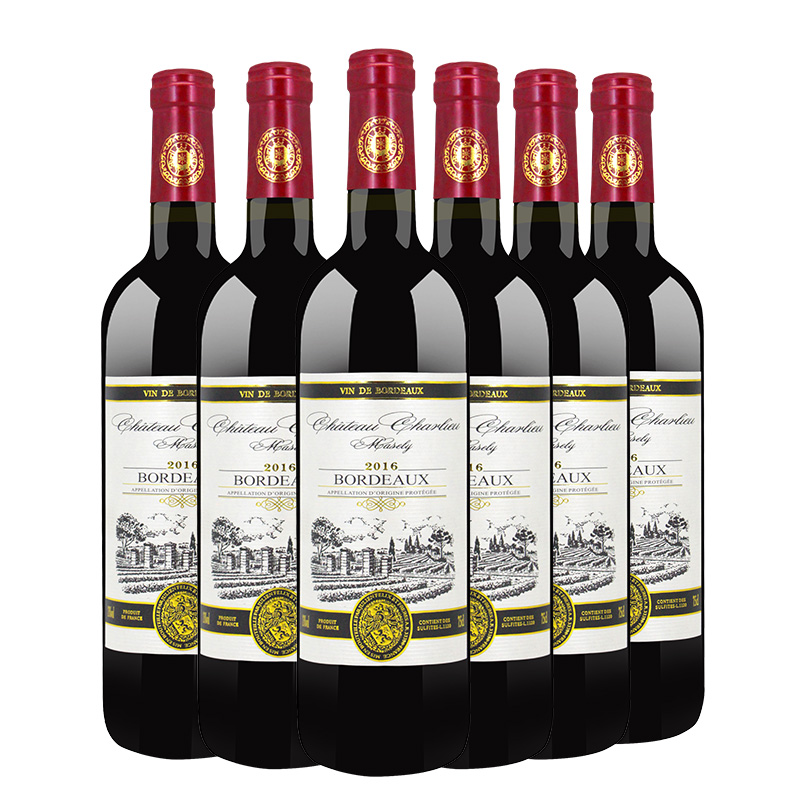 法国原瓶原装进口红酒 法定产区波尔多AOP级干红葡萄酒 750ml*6瓶