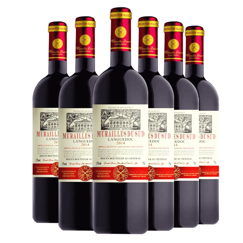 法国原瓶进口红酒 朗格多克产区AOP级 戴姆勒干红葡萄酒整箱红酒750ml*6
