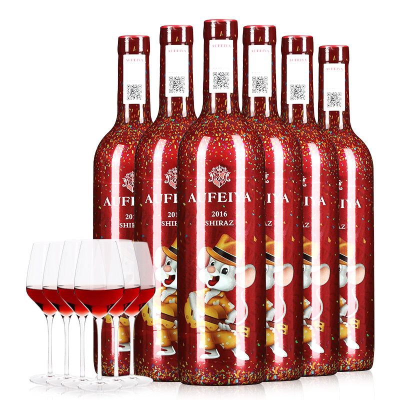 澳洲澳菲亚西拉干红葡萄酒750ml（6瓶装）