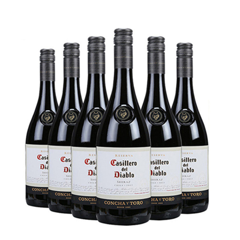 智利干露红魔鬼设拉子红葡萄酒750ML（6瓶装）红酒整箱干红