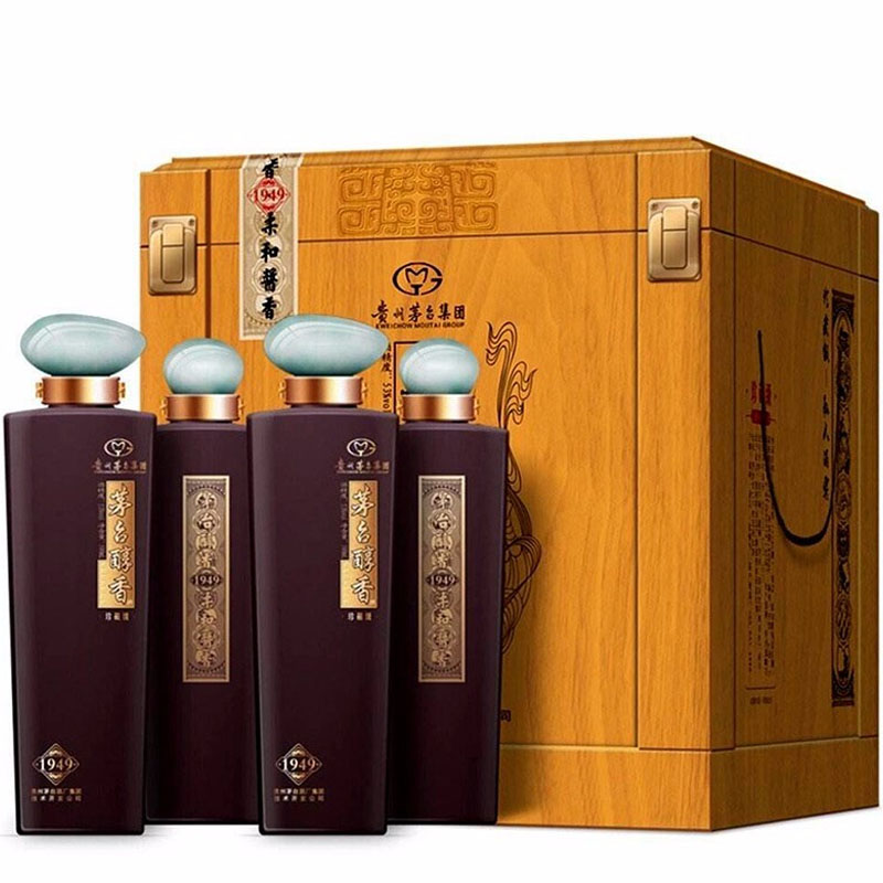 53°贵州茅台酒厂集团 茅台醇香1949 珍藏级木盒装 柔和酱香型白酒  500ml*4瓶