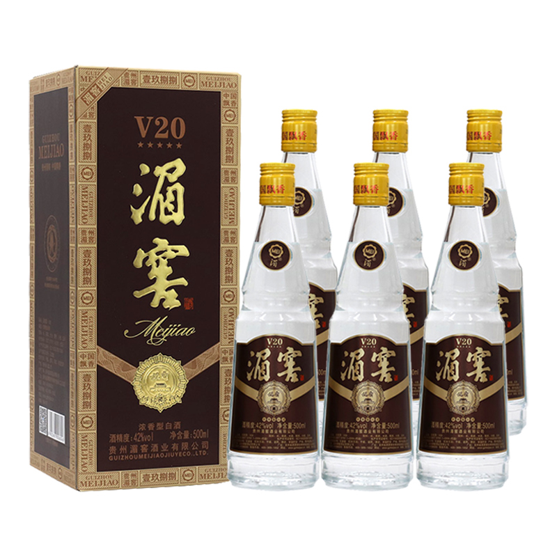 42° 贵州湄窖 V20 浓香型白酒 礼盒装 500ml*6瓶