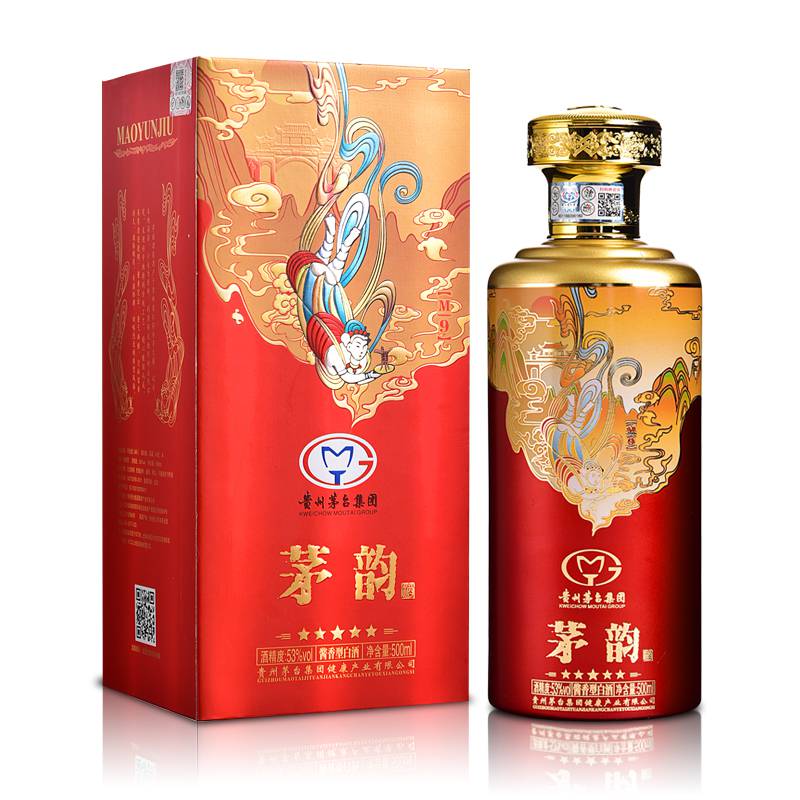 （买一送一）53°贵州茅台集团茅韵M9酱香型白酒礼盒500ml