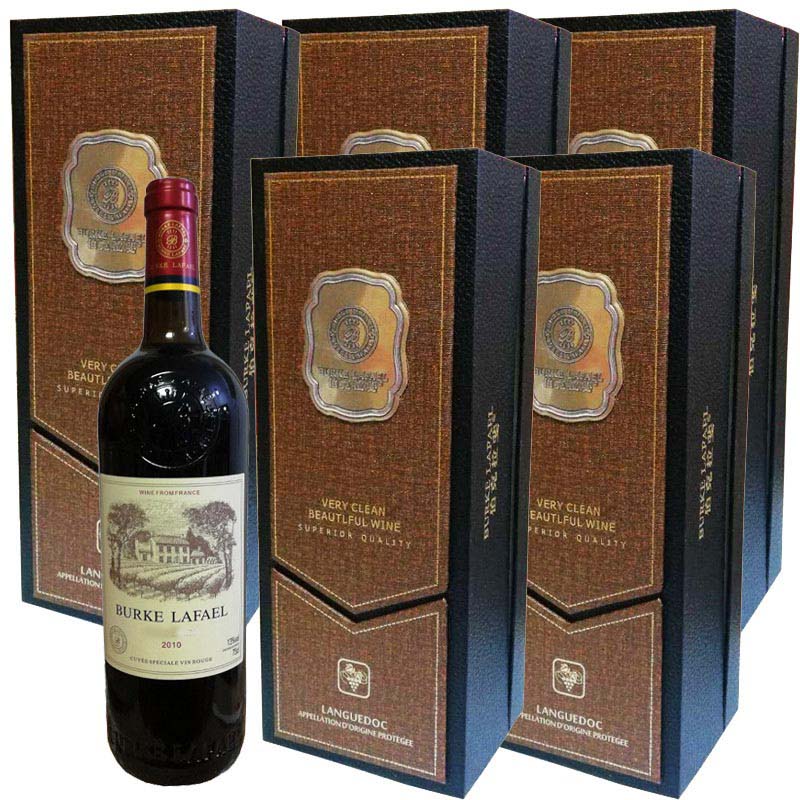 伯克拉斐尊贵黑盒法国原酒进口干红葡萄酒（整箱装750ml*6瓶）
