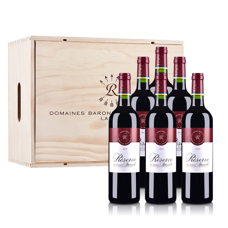 法国拉菲罗斯柴尔德珍藏2017波尔多法定产区红葡萄酒750ml*6（松木礼盒）
