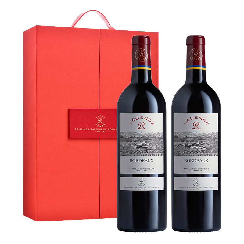 法国2017传奇源自拉菲罗斯柴尔德波尔多红葡萄酒750ml*2(高端双支礼盒)