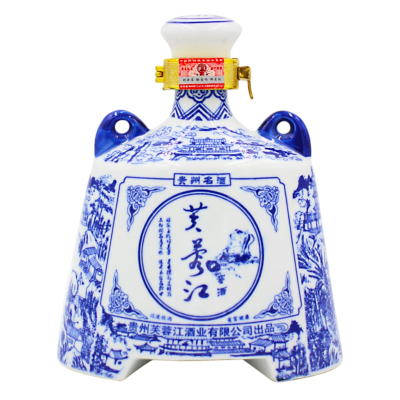 【老酒特卖】52°贵州芙蓉江酒（2014年）青花浓香型国产白酒纯粮食高粱酒1000ml