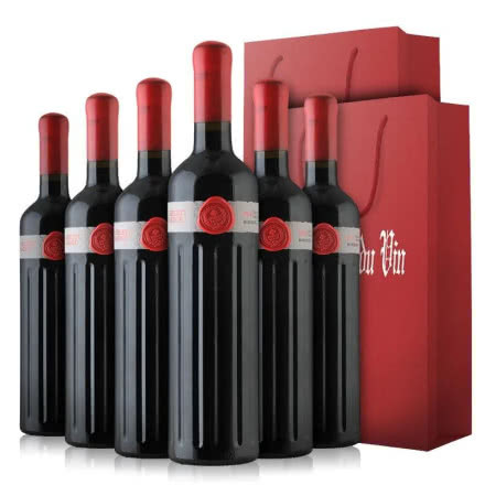 法国原瓶进口红酒 波尔多城堡级干红葡萄酒红酒整箱750ml*6内置手提袋