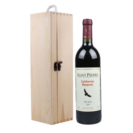 （清仓）圣皮尔加州特酿干红葡萄酒+单支松木盒