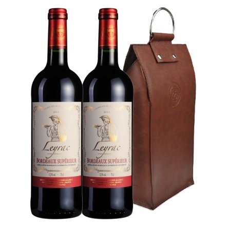 法国丽哈克超级波尔多2011干红葡萄酒双支皮袋装
