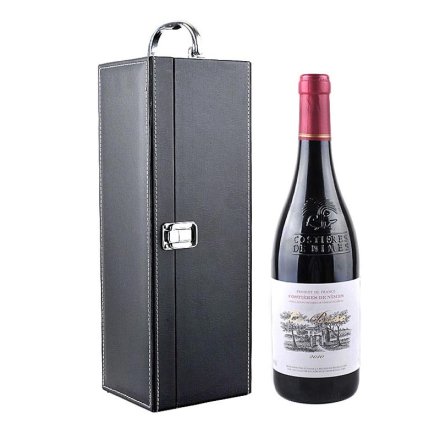 法国博斯克干红葡萄酒+黑色单支皮盒