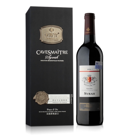 13°法国卡斯特帝亚西拉干红葡萄酒750ml