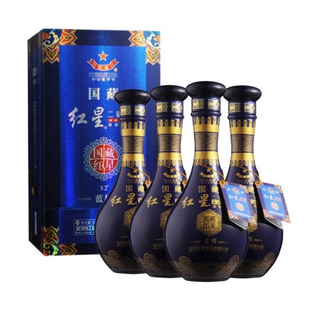 52°国藏红星蓝尊500ml(4瓶装)