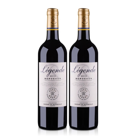 法国拉菲传奇 2013 波尔多法定产区红葡萄酒750ml（双瓶装）