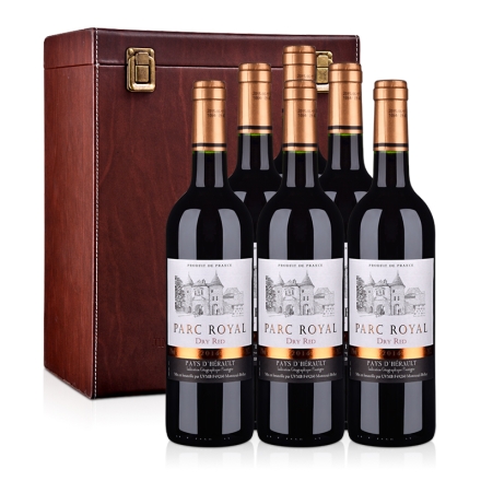 法国瑞雅花园2014干红葡萄酒750ml 6支皮盒装