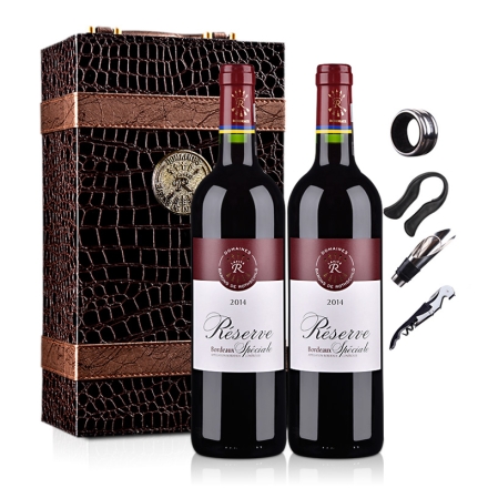 法国拉菲珍藏波尔多法定产区双支礼盒红葡萄酒（ASC正品行货）
