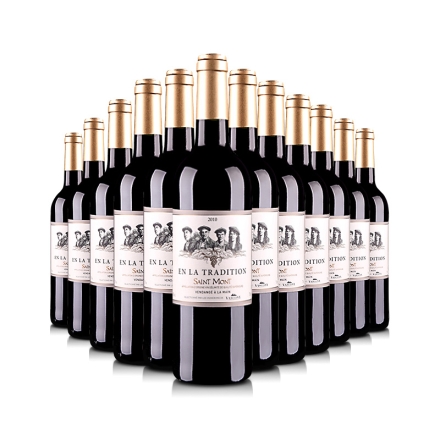 法国整箱红酒法国原瓶进口AOC传世圣蒙干红葡萄酒750ml（12瓶装）
