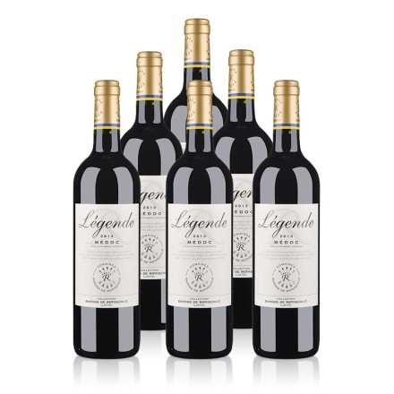 法国拉菲传奇梅多克法定产区红葡萄酒750ml(6瓶装)