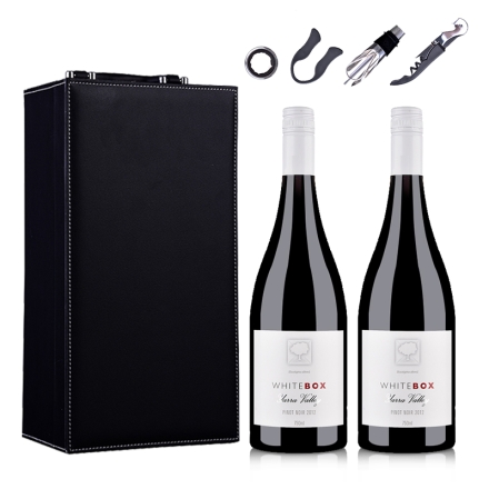 澳大利亚斯图亚特酒庄小白盒雅拉谷黑皮诺干红葡萄酒750ml +  黑色双支皮盒