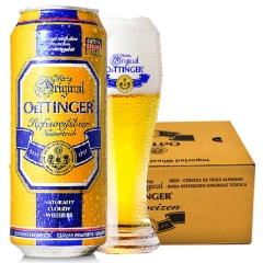 德国原装进口啤酒奥丁格小麦白啤酒500ml(24听装）