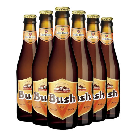 比利时进口布什琥珀色啤酒(Bush)12°烈性啤酒330ml*6