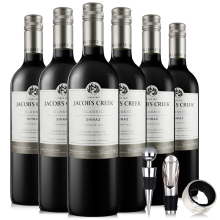 澳洲杰卡斯经典系列西拉干红葡萄酒 750ML*6 整箱装