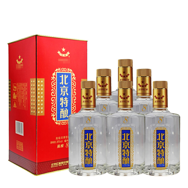 36°红星二锅头北京特酿8 500ml(6瓶装)