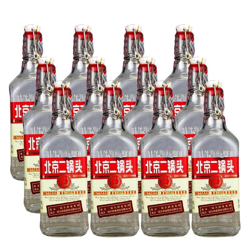 42度永丰牌北京二锅头出口型方瓶500ml（12瓶装）