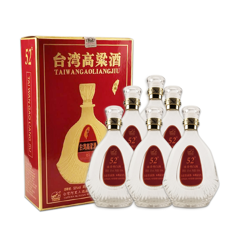 52°阿里山浓香型台湾高粱酒600ml（6瓶装）
