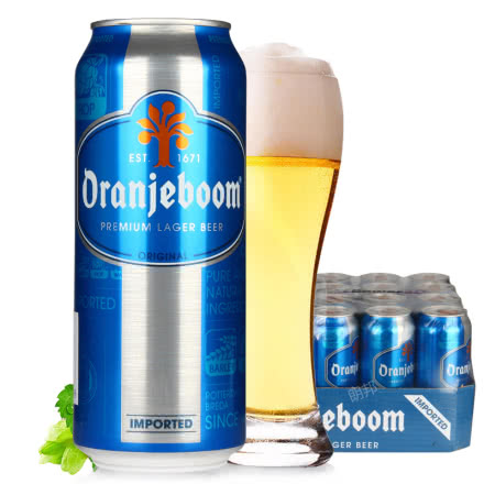 进口烈性啤酒橙色炸弹5度拉格啤酒500ml（24听装）