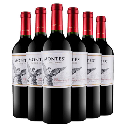 智利红酒蒙特斯经典赤霞珠干红葡萄酒750ml（6瓶）