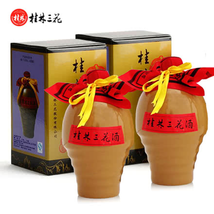 55°桂林特产米香型白酒陶瓶特酿桂林三花酒500ml（2瓶装）