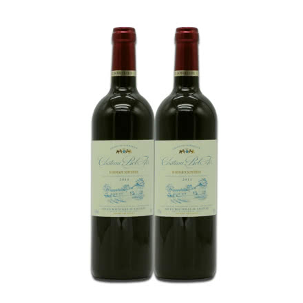 法国红酒（原瓶进口）超级波尔多AOC宝雅城堡干红葡萄酒750ml*2