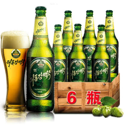 朝鲜进口啤酒大同江啤酒1号 500ml6瓶装