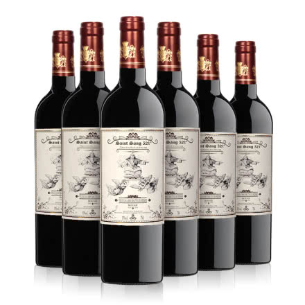 圣桑521法国原瓶进口干红葡萄酒（750ml*6）