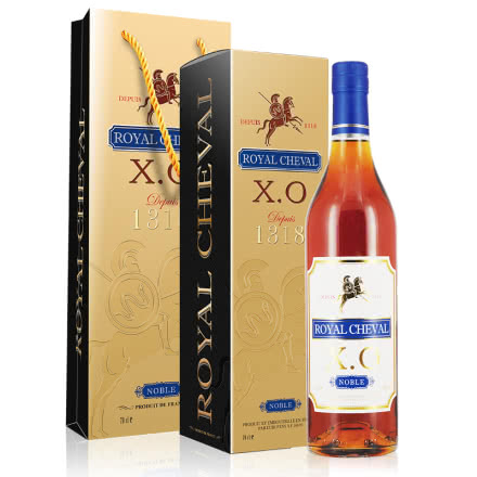 【礼盒】40°法国（原瓶进口）皇马名仕XO洋酒白兰地700ml*1瓶