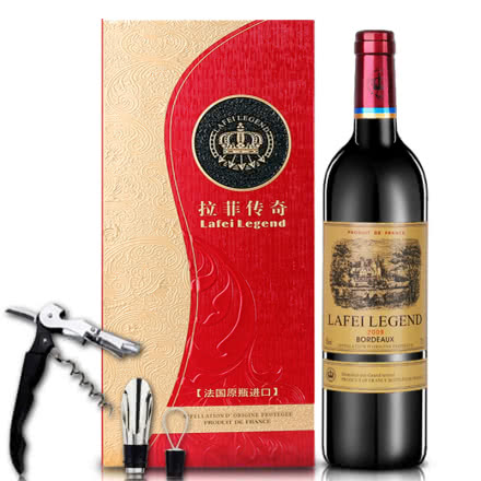 法国原瓶进口拉菲传奇波尔多干红葡萄酒750ml单支礼盒装