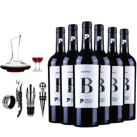 西班牙原瓶进口 干红葡萄酒珍藏佐餐红酒礼盒套装750ML 贝托拉干红葡萄酒2016整箱6支