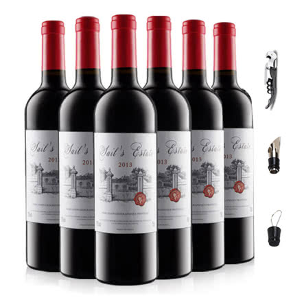 【买1得2箱】法国原瓶原装进口塞欧顿干红葡萄酒750ml*6（整箱）
