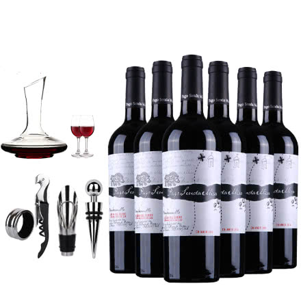 西班牙原瓶进口 干红葡萄酒珍藏佐餐红酒帕哥圣达干红葡萄酒2014整箱6支装