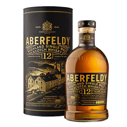 40°英国艾伯迪12年单一麦芽威士忌700ml