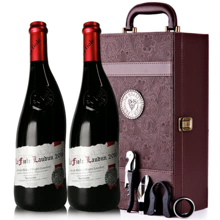 法国原瓶进口红酒教皇新堡芙华罗顿AOC级干红葡萄酒红酒礼盒装750ml*2